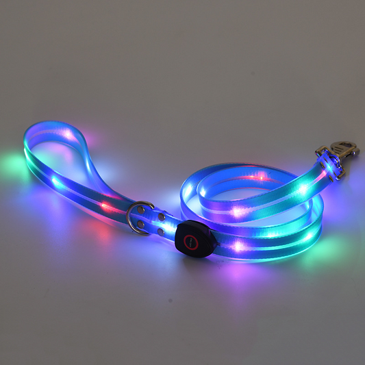 Lichtgevende LED hondenriemen