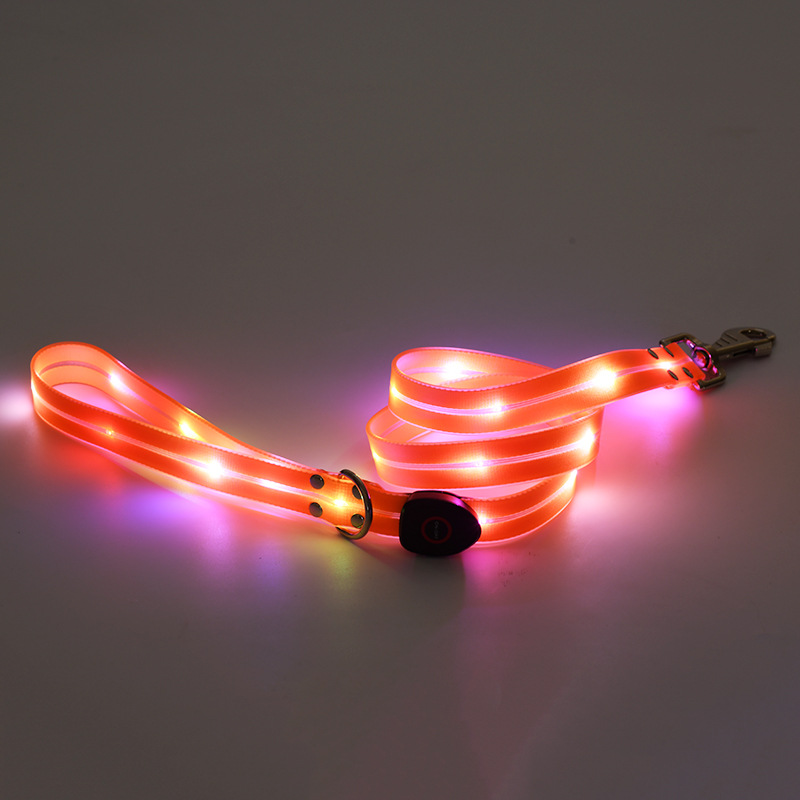 Lichtgevende LED hondenriemen